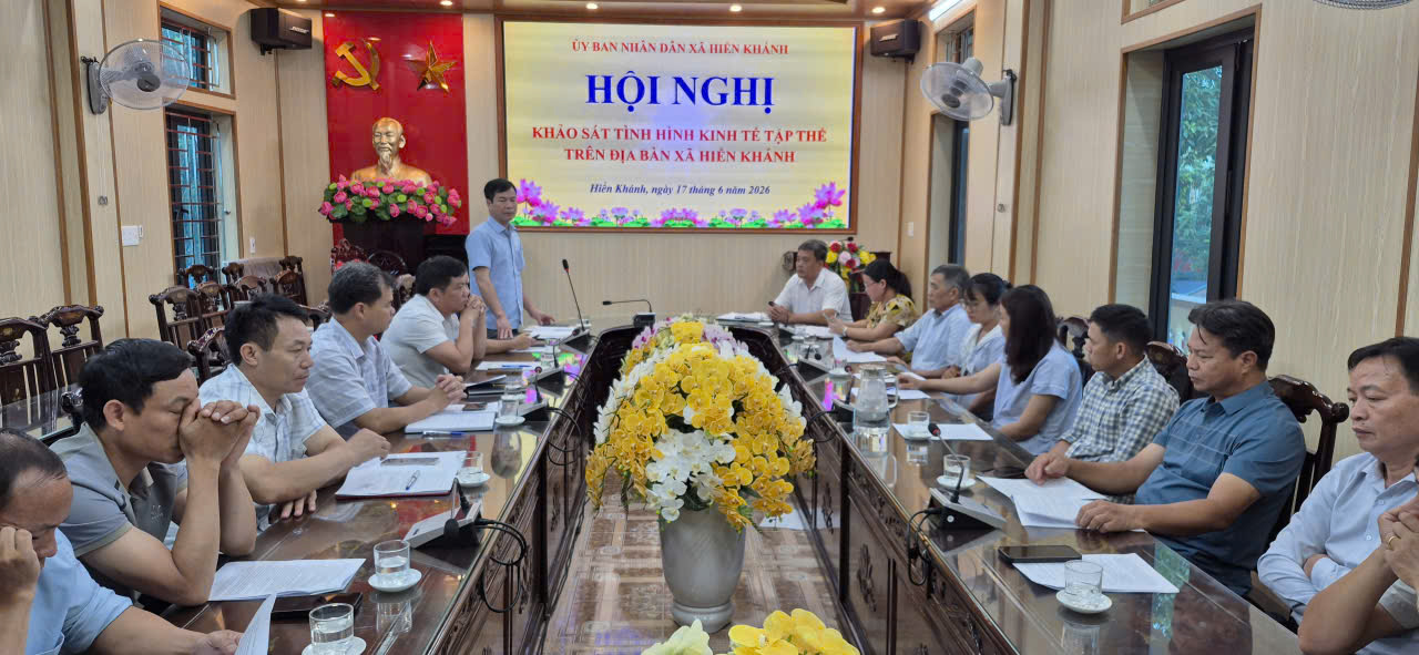 Khảo sát tình hình kinh tế tập thể tại xã Hiển Khánh
