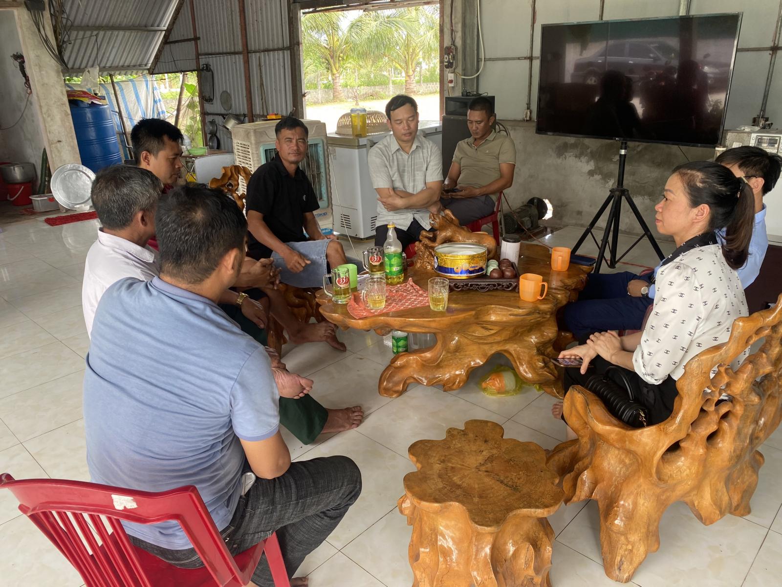 Tư vấn bước đầu sáng lập viên mô hình nuôi trồng thủy sản tại xã Quang Thiện 