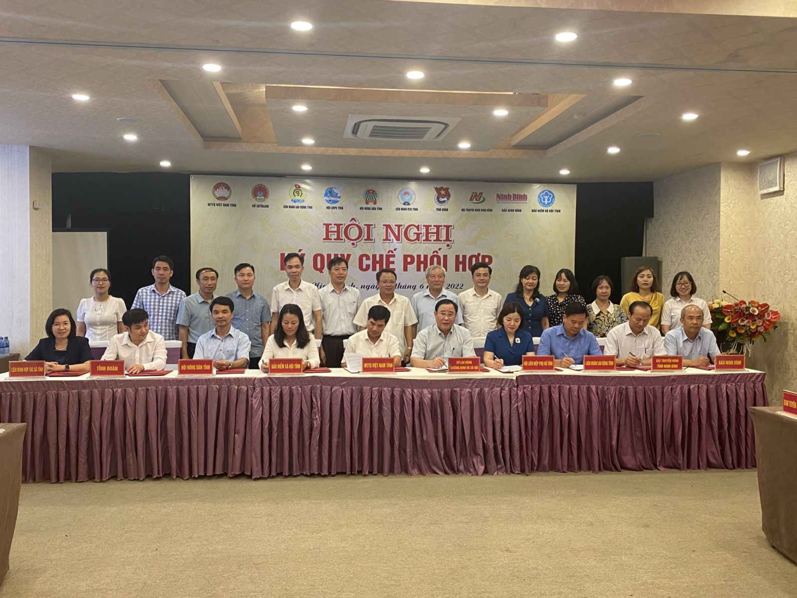 Hội nghị ký kết Quy chế phối hợp giữa cơ quan Bảo hiểm xã hội tỉnh với các cơ quan, đơn vị trên địa bàn tỉnh Ninh Bình năm 2022